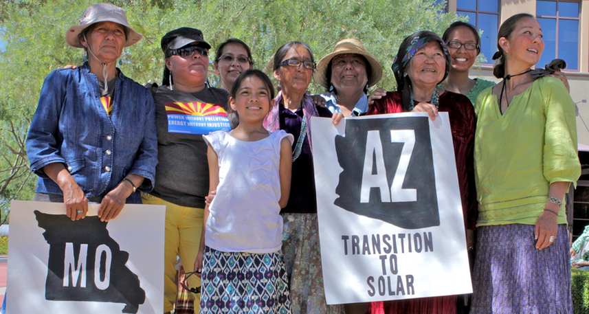 Members of Black Mesa Water Coalition call for Arizona to transition to solar power