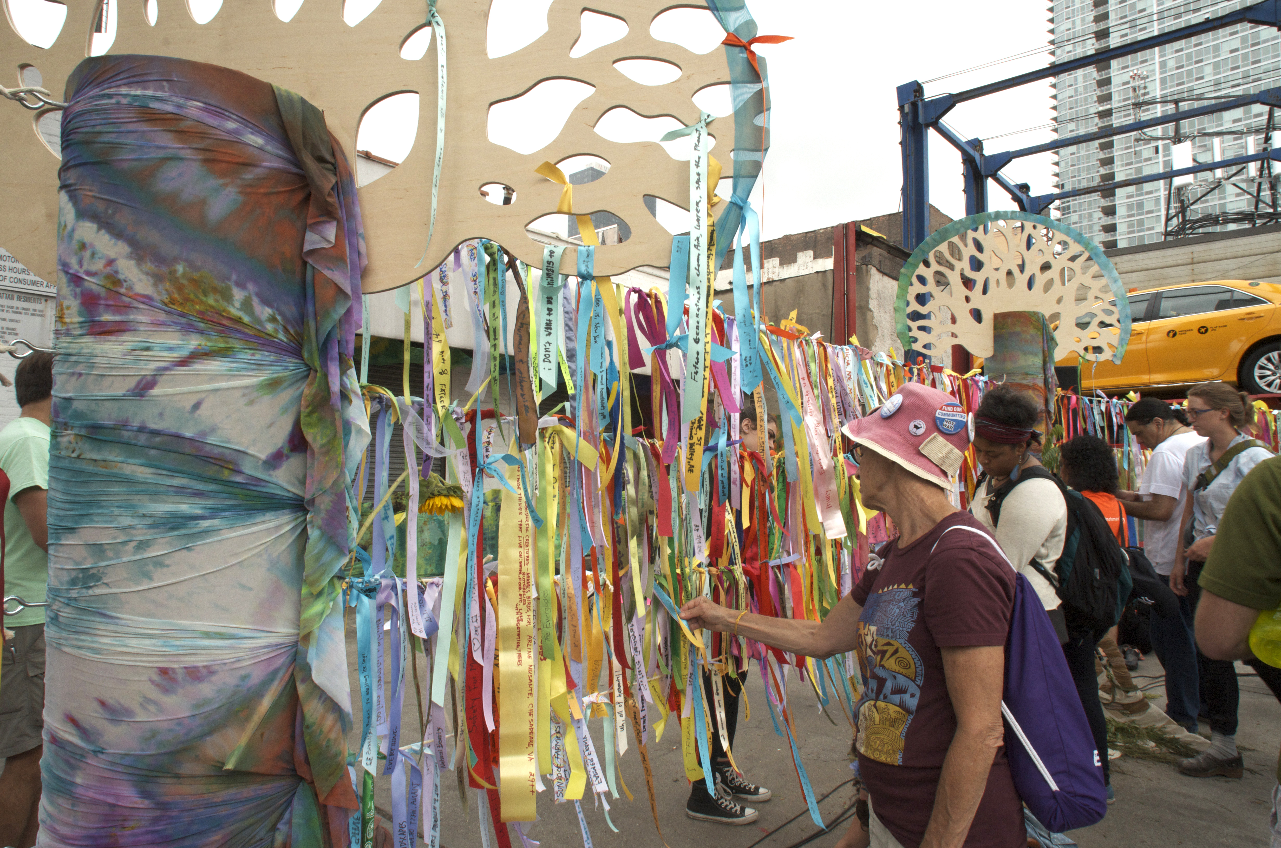 Climate Ribbon from CC Retreat at People’s Climate March2